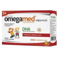 Omegamed Odporność syrop w kapsułkach do żucia wzmacniający odporność z naturalnym DHA dla dzieci od 5 roku życia