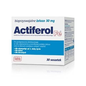 Actiferol Fe 30 mg żelazo dla niemowląt i dzieci w saszetkach