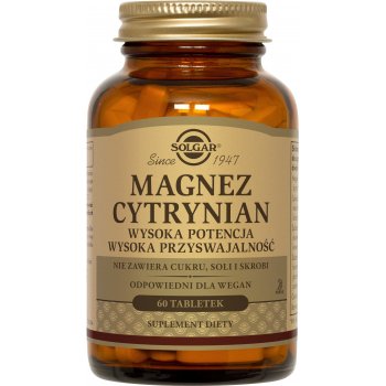 Solgar Magnez Cytrynian 60 tabletek