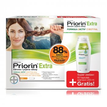 Bayer Zestaw Priorin Extra Tabletki + Szampon 