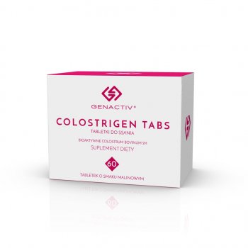 Colostrigen Tabs Malinowe Tabletki do ssania z Colostrum Aloesem Vit. C