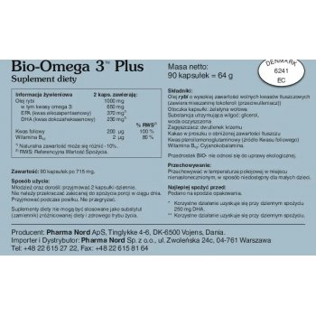 Pharma Nord Bio-Omega3 Plus z Kwasem Foliowym i Vit. B12