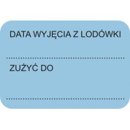 Etykiety na lek: Data Wyjęcia z Lodówki niebieskie
