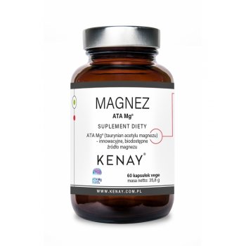 Magnez ATA Mg Taurynian Acetylu Magnezu 60 kapsułek