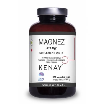 Magnez ATA Mg Taurynian Acetylu Magnezu 300 kapsułek