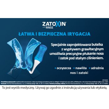 Zatoxin Zestaw do Płukania Zatok Nawilża Śluzówkę i Oczyszcza