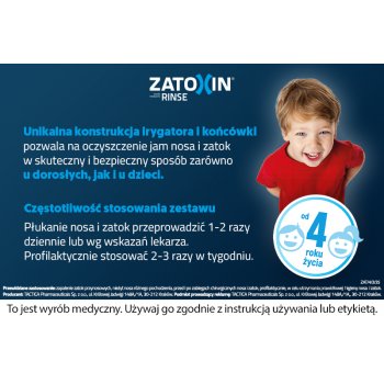 Zatoxin Zestaw do Płukania Zatok Nawilża Śluzówkę i Oczyszcza