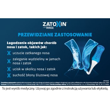 Zatoxin Zestaw do Płukania Zatok Nawilża Śluzówkę i Oczyszcza